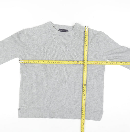Womens UK Size 10 Marks and Spencer Grey Pullover Jumper