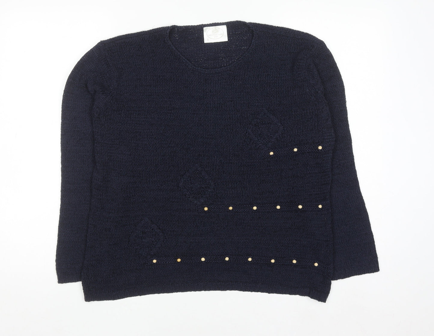 Womens UK Size S Nightingales LTD Blue Pullover Jumper