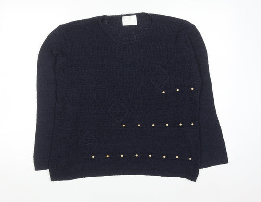 Womens UK Size S Nightingales LTD Blue Pullover Jumper