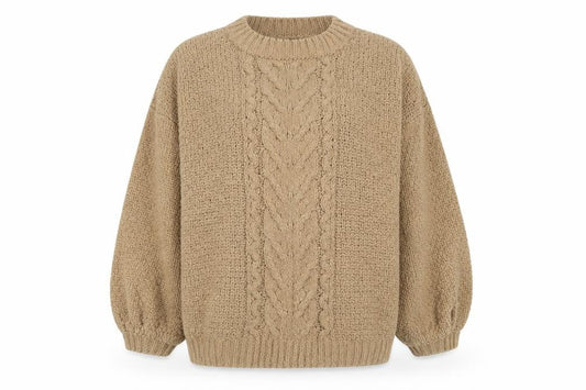 Womens UK Size L Stradivarius Beige Pullover Jumper