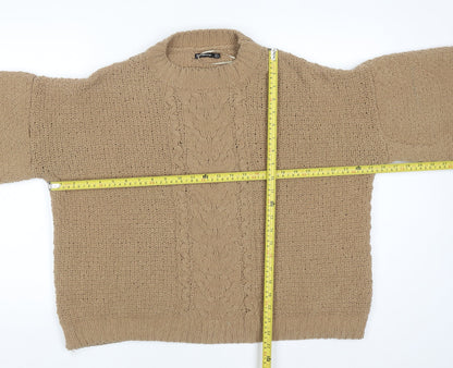 Womens UK Size L Stradivarius Beige Pullover Jumper