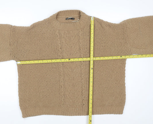 Womens UK Size L Stradivarius Beige Pullover Jumper