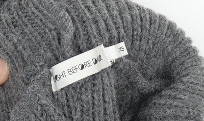 Womens UK Size XS Light Before Dark Grey Pullover Jumper