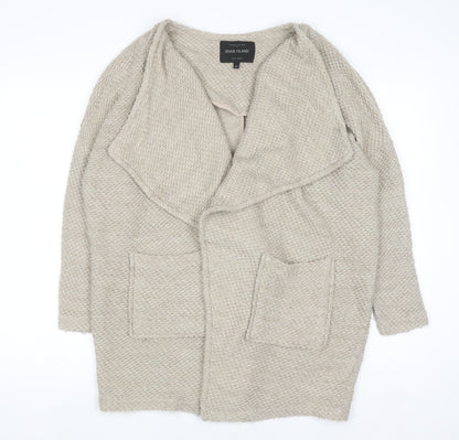 Womens UK Size 10 River Island Beige Cardigan Jumper