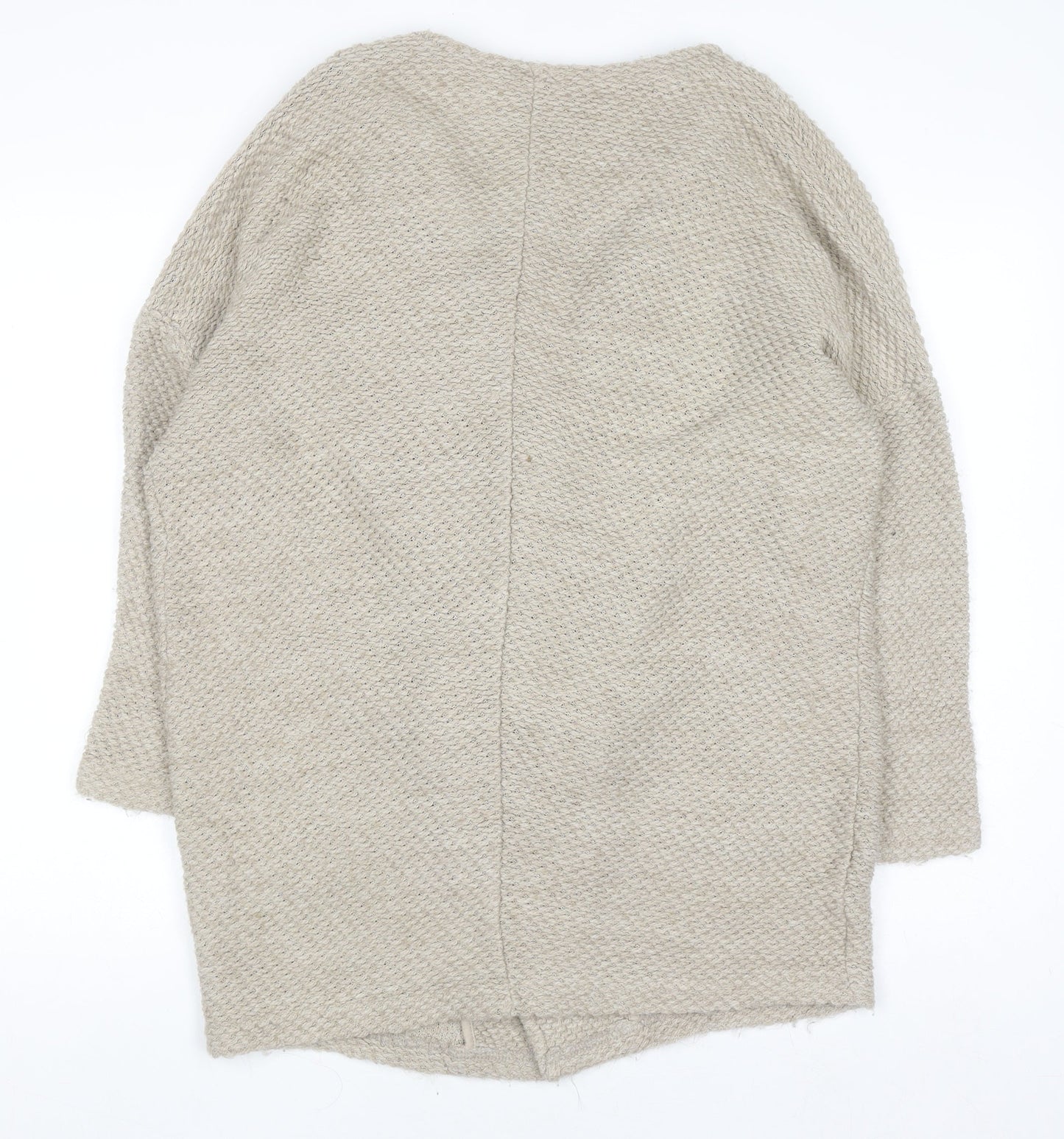Womens UK Size 10 River Island Beige Cardigan Jumper