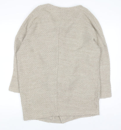 Womens UK Size 10 River Island Beige Cardigan Jumper