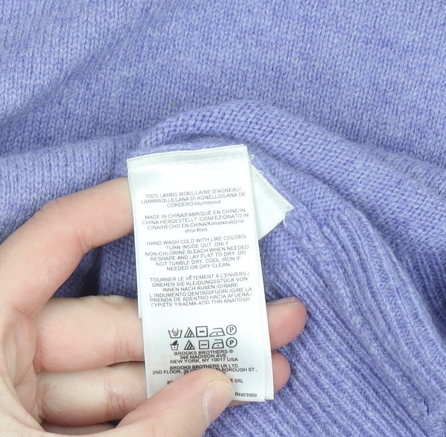 Womens UK Size M Brooks Brothers Purple Pullover Jumper