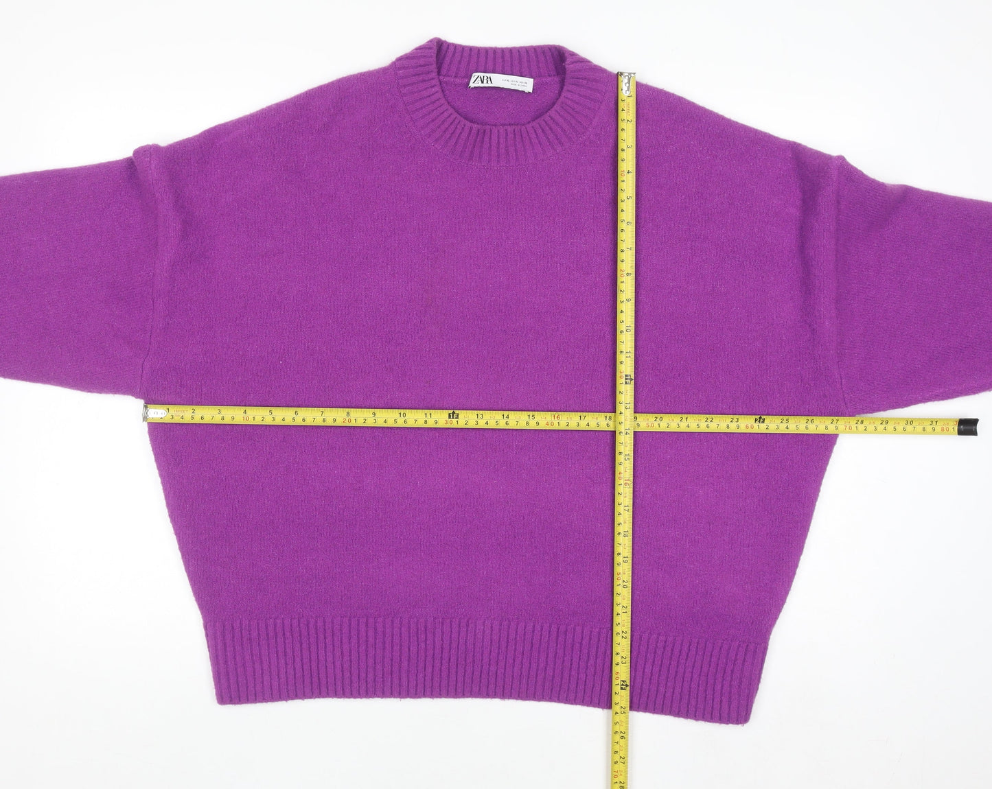 Womens UK Size XL Zara Purple Pullover Jumper