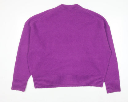 Womens UK Size XL Zara Purple Pullover Jumper