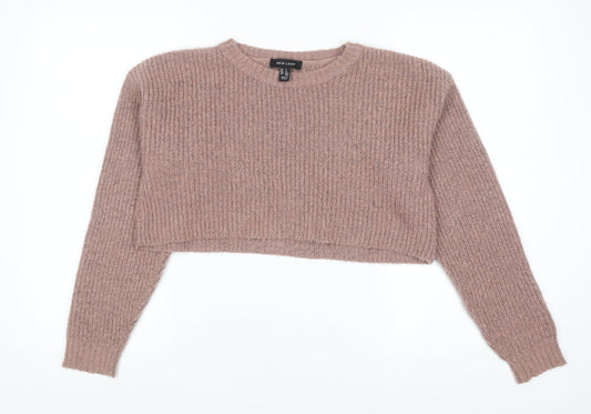 Womens UK Size S New Look Brown Pullover Jumper