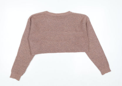 Womens UK Size S New Look Brown Pullover Jumper