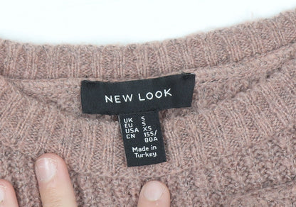 Womens UK Size S New Look Brown Pullover Jumper