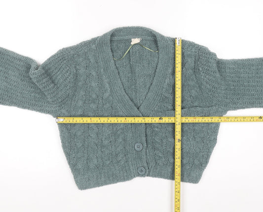 Womens UK Size M Urban Outfitters Green Cardigan Jumper
