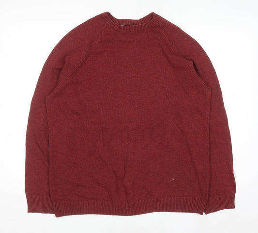 Mens UK Size M Cotton Traders Red Pullover Jumper