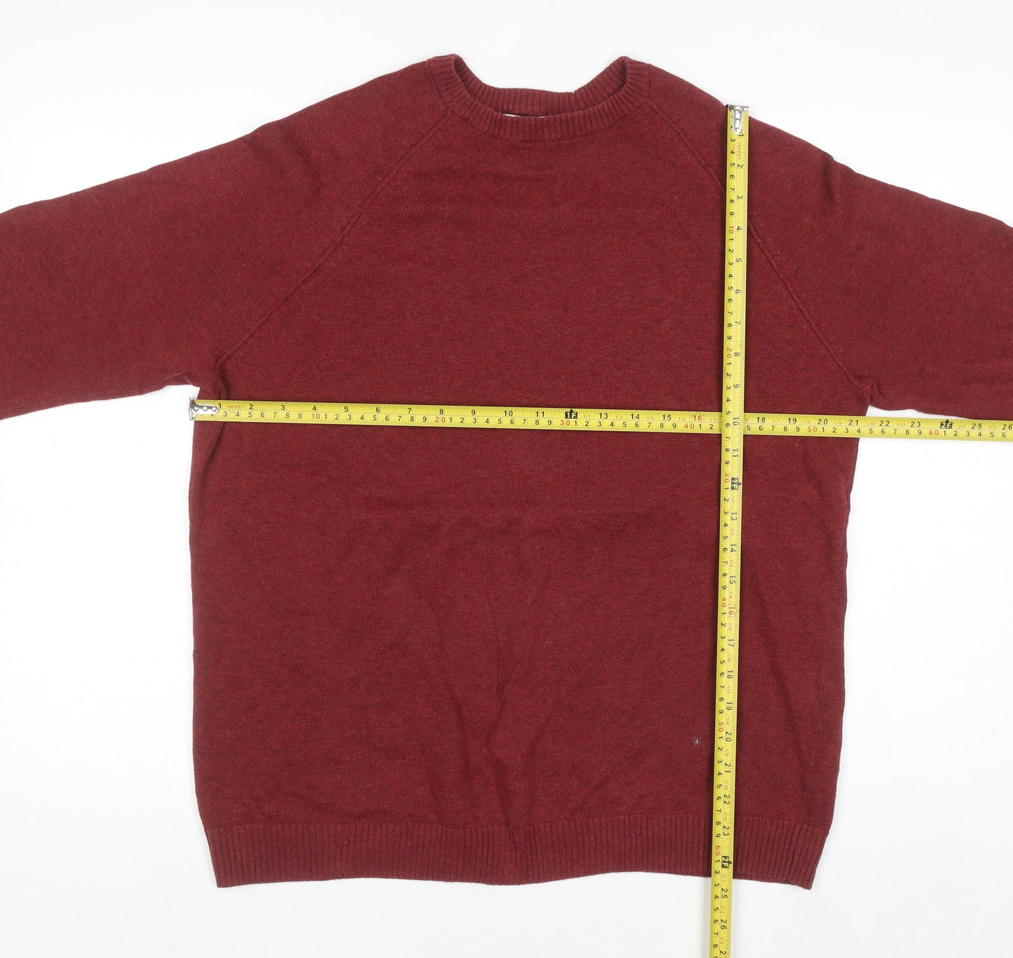 Mens UK Size M Cotton Traders Red Pullover Jumper