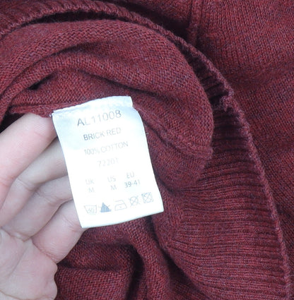 Mens UK Size M Cotton Traders Red Pullover Jumper