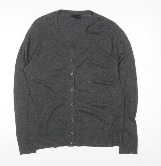 Womens UK Size L Gap Grey Cardigan Jumper