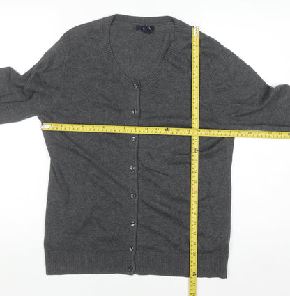 Womens UK Size L Gap Grey Cardigan Jumper