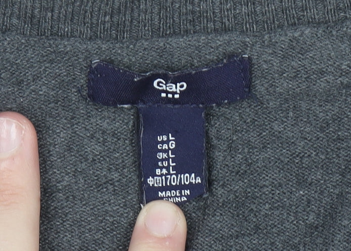 Womens UK Size L Gap Grey Cardigan Jumper