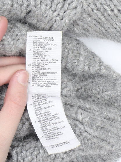 & Other Stories Womens Grey XS Open-Knit Alpaca Blend Jumper