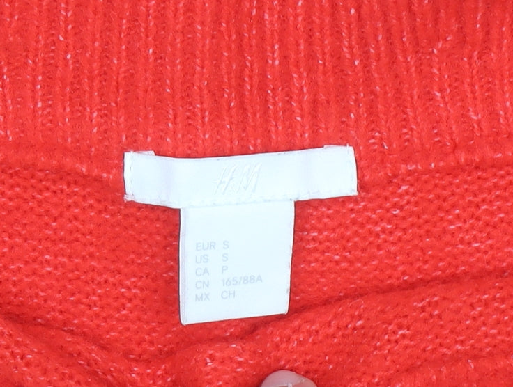 Womens UK Size S H&M Red Pullover Jumper