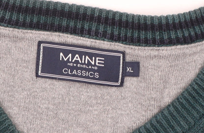 Mens UK Size XL Maine New England Green Pullover Jumper