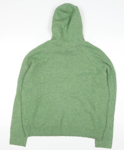 Mens UK Size M Marks and Spencer Green Pullover Hoodie