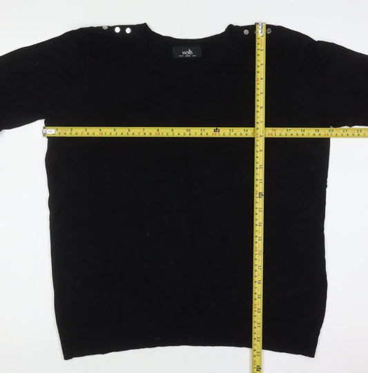 Womens UK Size 12 Wallis Black Pullover Jumper