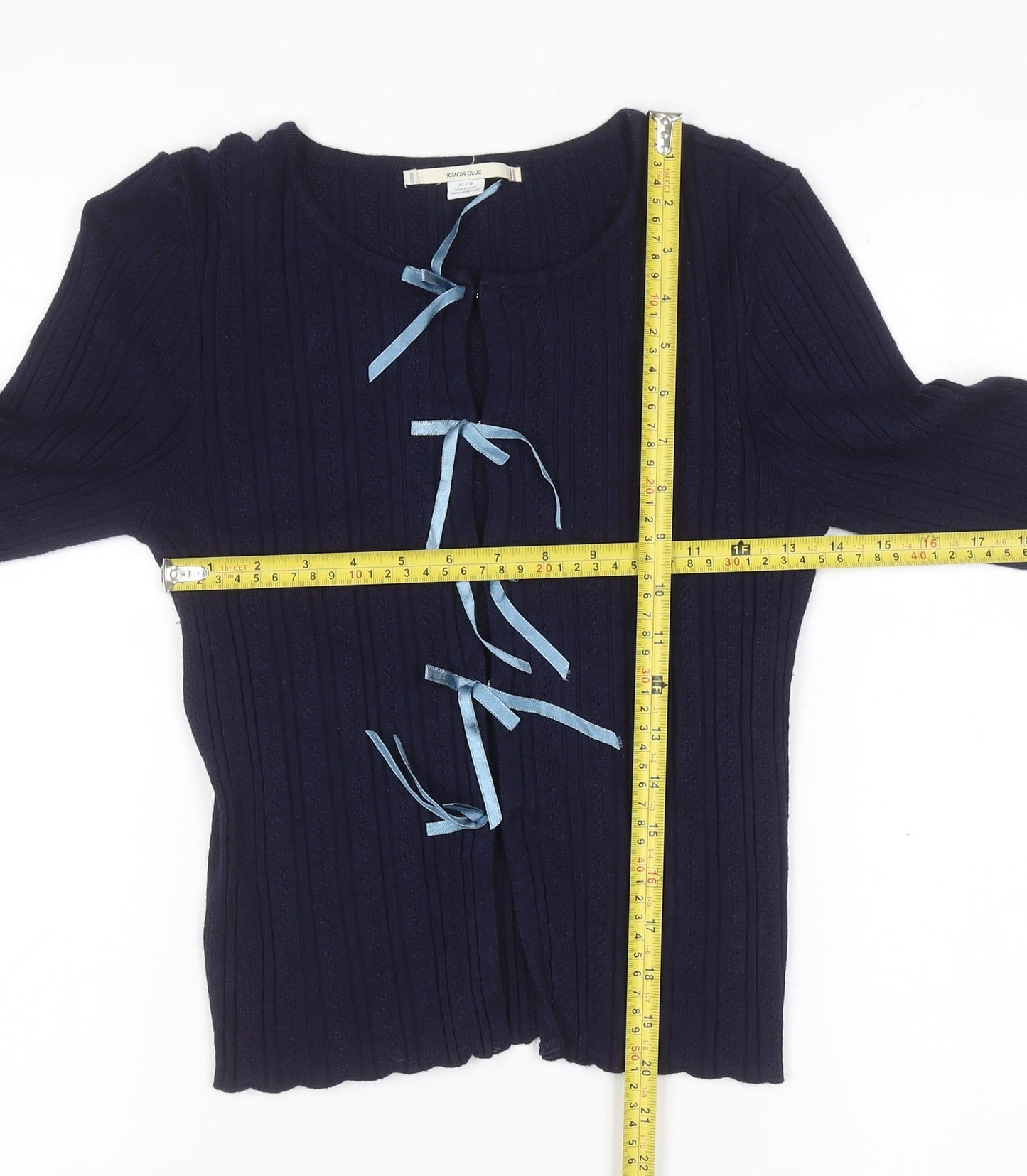 Womens UK Size XL Kimchi Blue Blue Cardigan Jumper