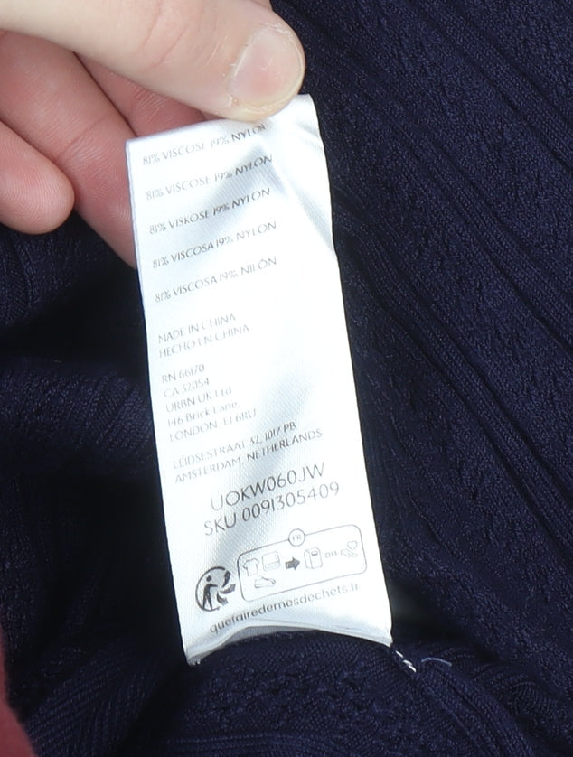 Womens UK Size XL Kimchi Blue Blue Cardigan Jumper