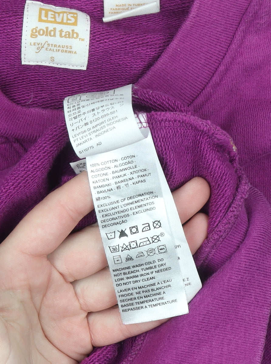 Womens UK Size S Levi's Purple Pullover Sweatshirt