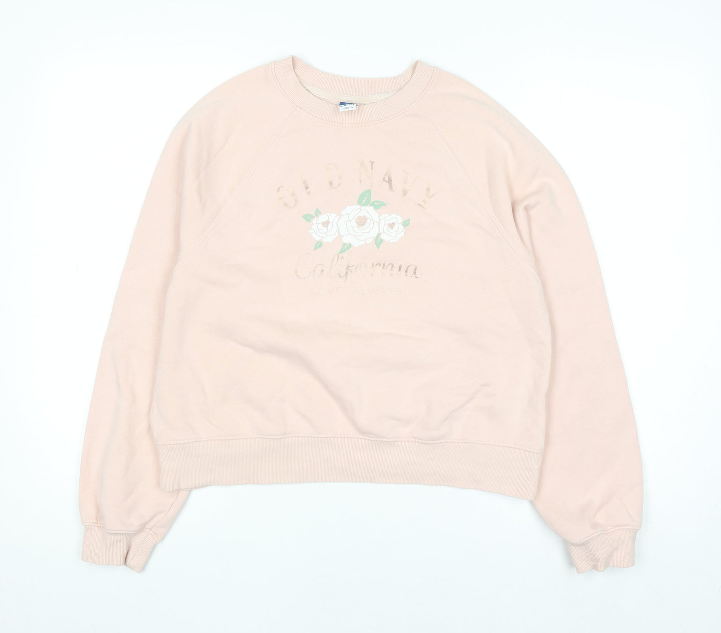 Womens UK Size XS Old Navy Pink Pullover Sweatshirt