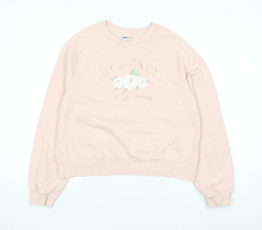 Womens UK Size XS Old Navy Pink Pullover Sweatshirt