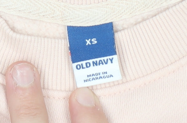 Womens UK Size XS Old Navy Pink Pullover Sweatshirt