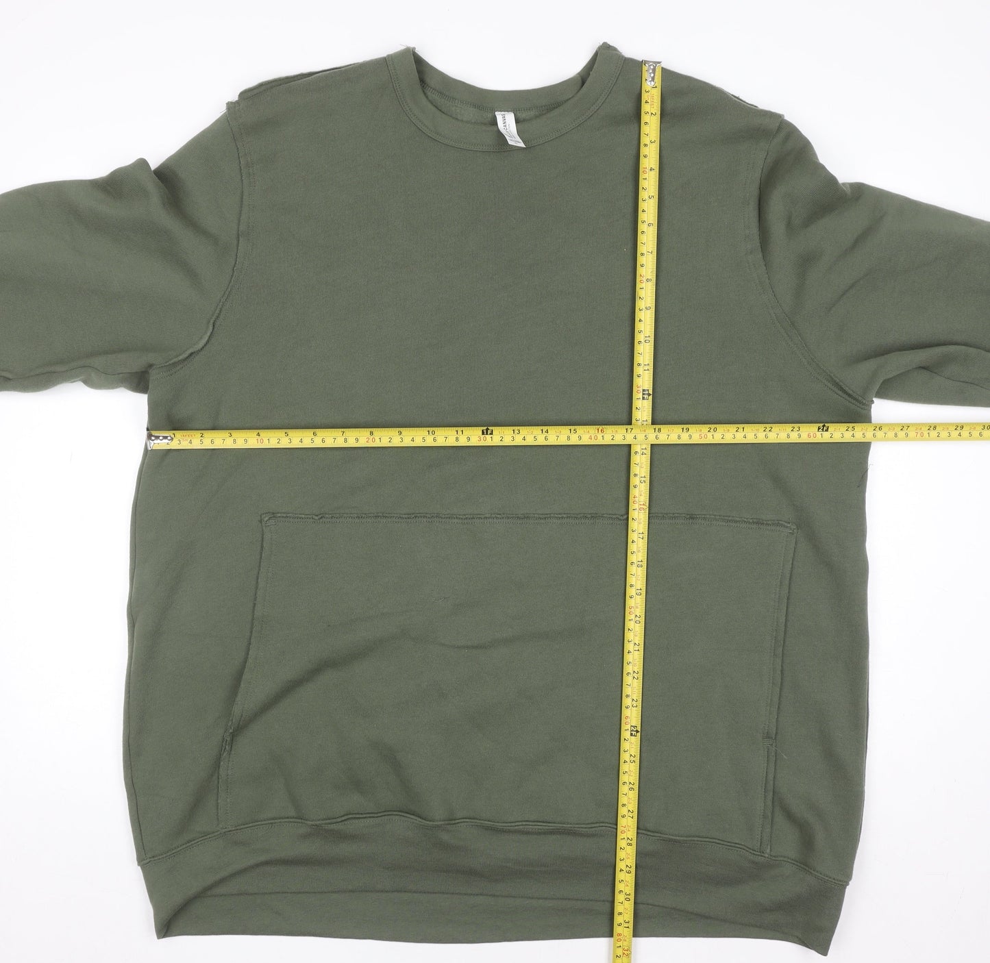 Mens UK Size XL Bella + Canvas Green Pullover Sweatshirt