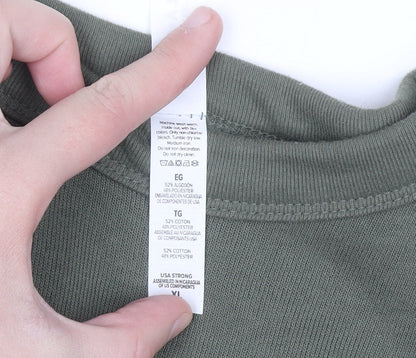 Mens UK Size XL Bella + Canvas Green Pullover Sweatshirt