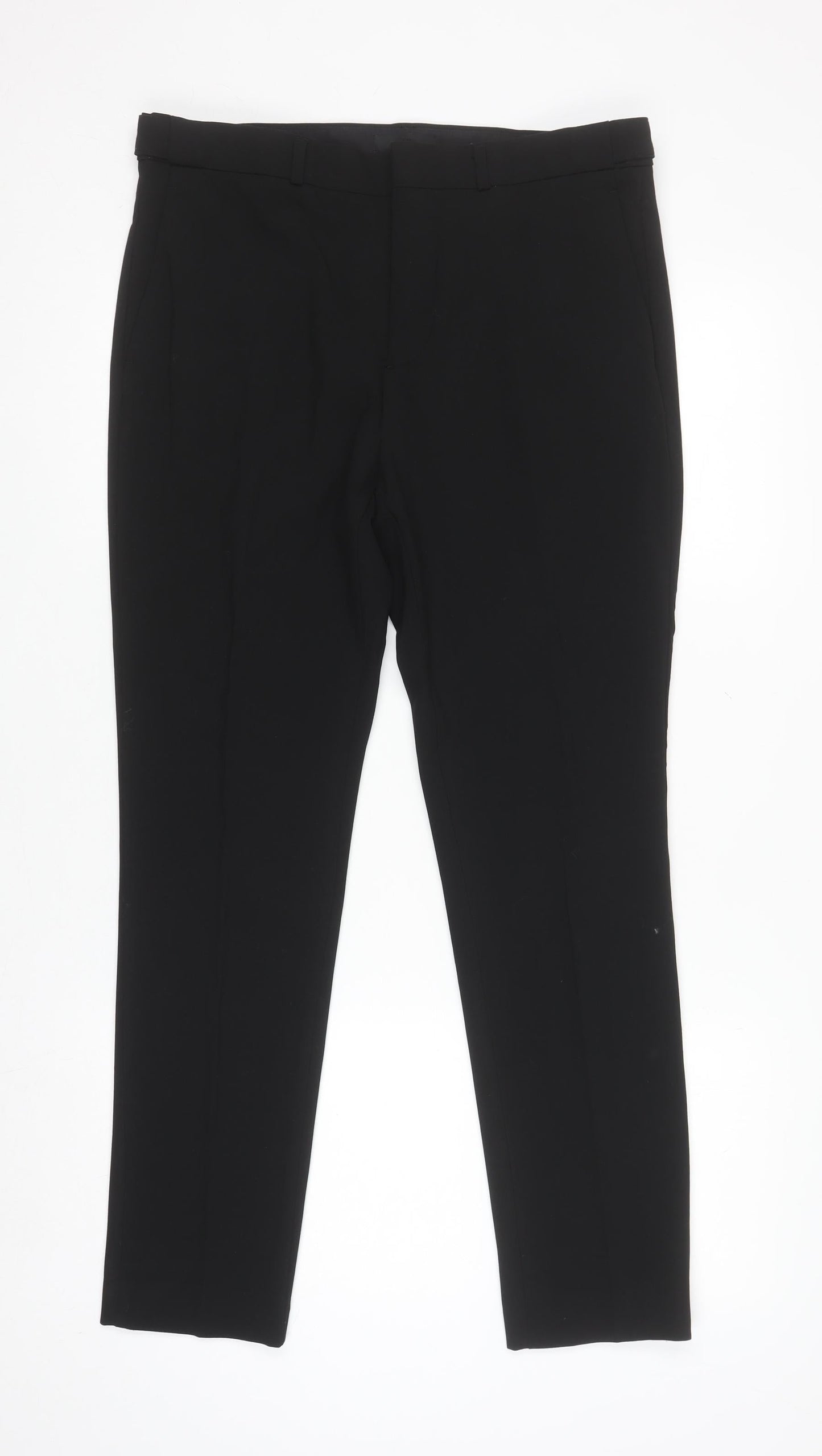 Womens UK Size 16 H&M Slim Fit Business Casual Workwear Black Trousers