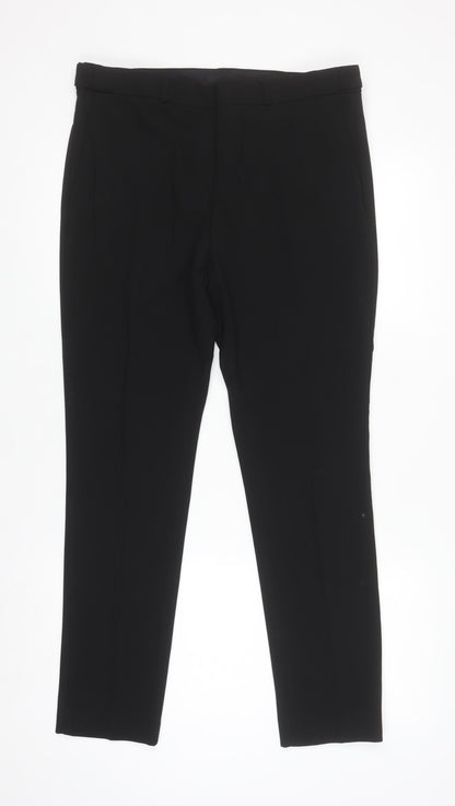 Womens UK Size 16 H&M Slim Fit Business Casual Workwear Black Trousers