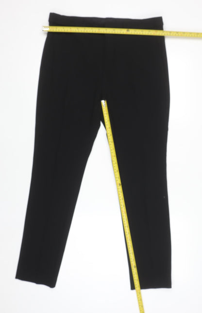 Womens UK Size 16 H&M Slim Fit Business Casual Workwear Black Trousers