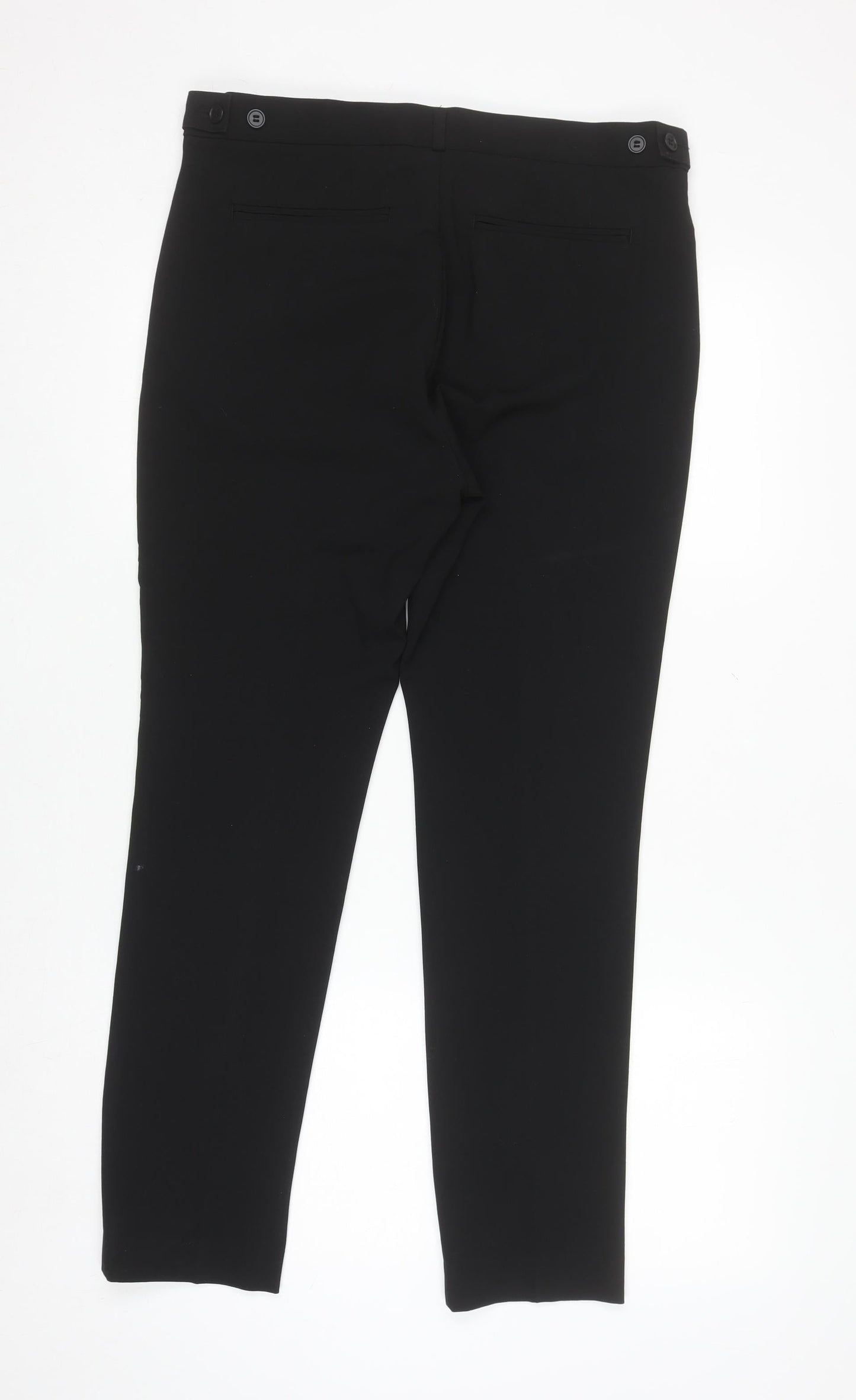 Womens UK Size 16 H&M Slim Fit Business Casual Workwear Black Trousers