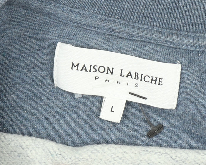 Mens UK Size L Maison Labiche Blue Pullover Sweatshirt