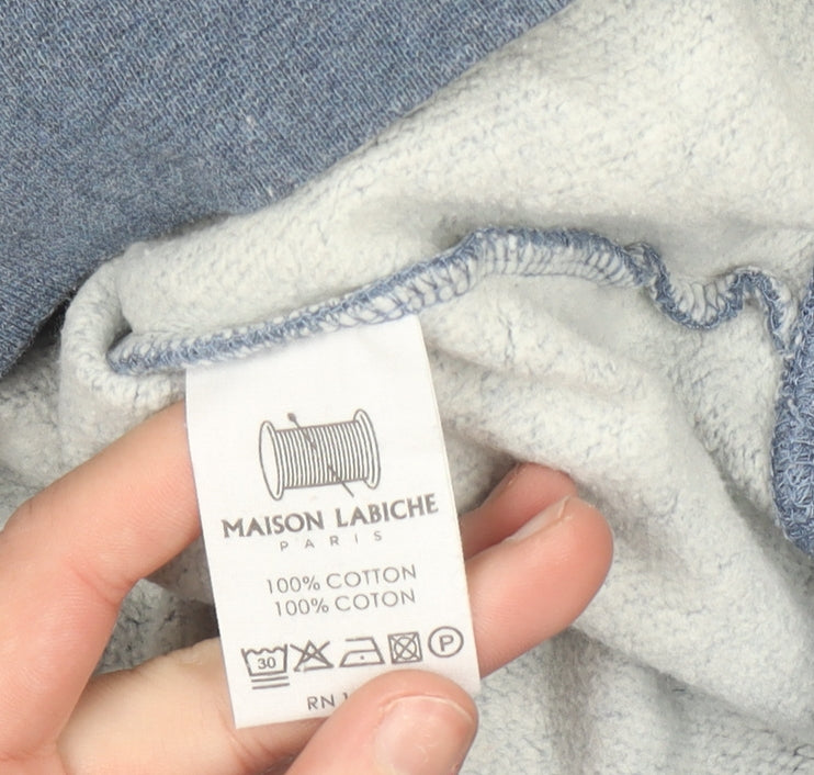 Mens UK Size L Maison Labiche Blue Pullover Sweatshirt