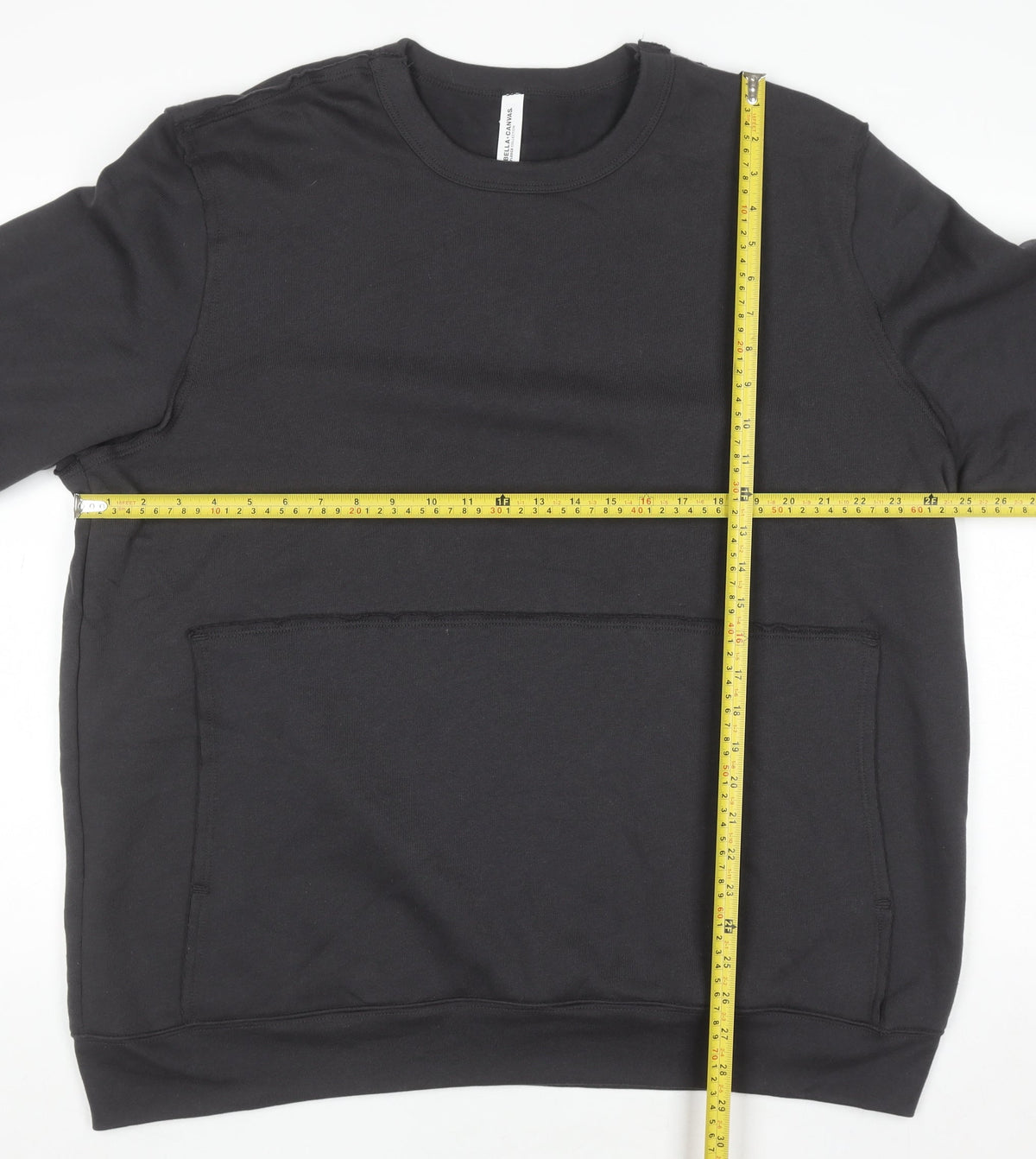Mens UK Size XL Bella + Canvas Black Pullover Sweatshirt