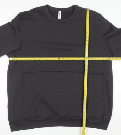 Mens UK Size XL Bella + Canvas Black Pullover Sweatshirt