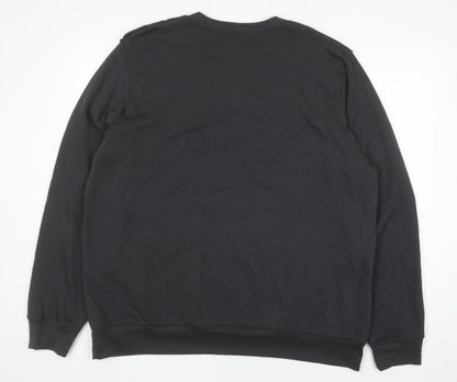 Mens UK Size XL Bella + Canvas Black Pullover Sweatshirt