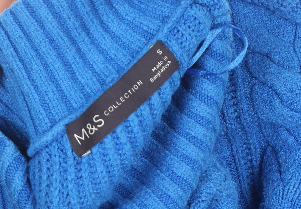 Womens UK Size S Marks and Spencer Blue Pullover Jumper