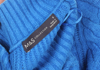 Womens UK Size S Marks and Spencer Blue Pullover Jumper