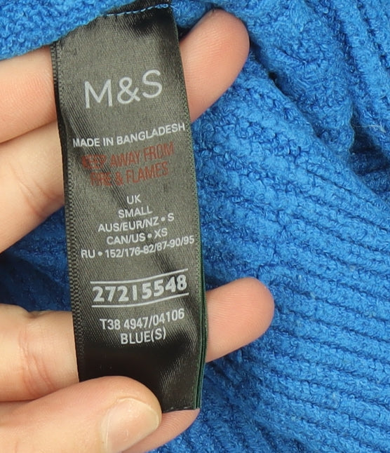 Womens UK Size S Marks and Spencer Blue Pullover Jumper
