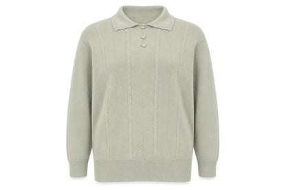 Berkertex Women's Green Collared Knit Jumper Size 16
