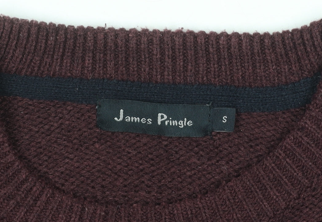 Mens UK Size S James Pringle Brown Pullover Jumper